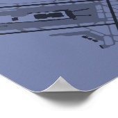 Minneapolis-St. Paul Airport (MSP) Diagram Poster ポスター (角)