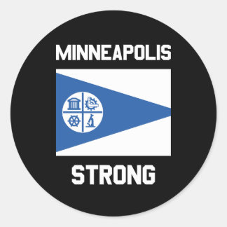 Minneapolis Strong Classic Round Stickers ラウンドシール