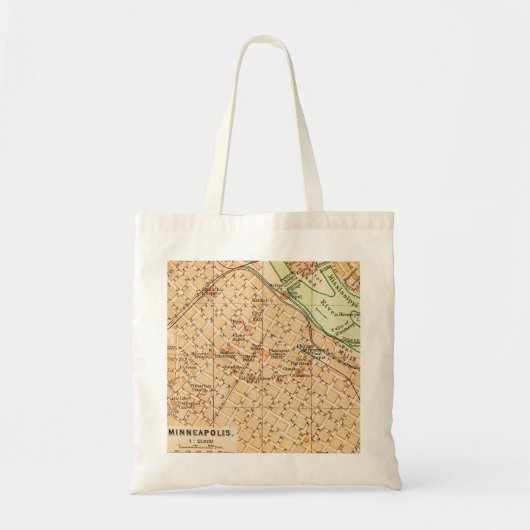 Minneapolis Vintage Map Tote Bag トートバッグ (正面)