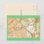 Minneapolis Vintage Street Map ポストカード (正面/裏面)