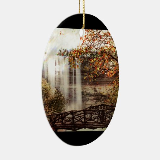 Minnehahaの滝、ミネアポリス、1900年頃ミネソタ セラミックオーナメント (右)