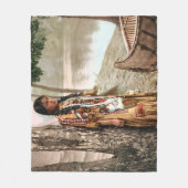 Minnehaha 1897 Vintage Native American Hiawatha フリースブランケット (正面)