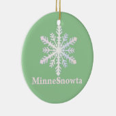 MinneSnowtaとスノーフレーク セラミックオーナメント (右)