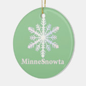 MinneSnowtaとスノーフレーク セラミックオーナメント (左)