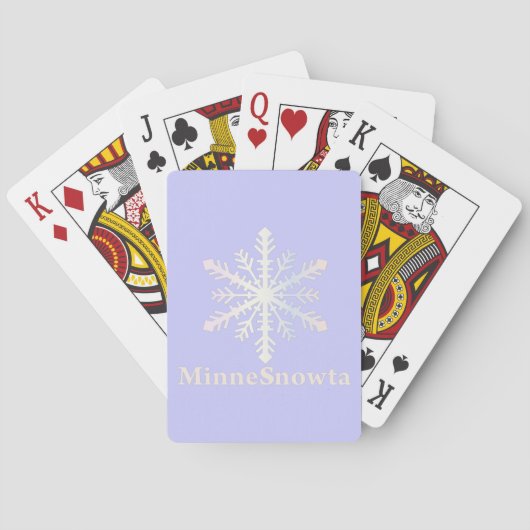 MinneSnowtaとスノーフレーク トランプ (裏面)