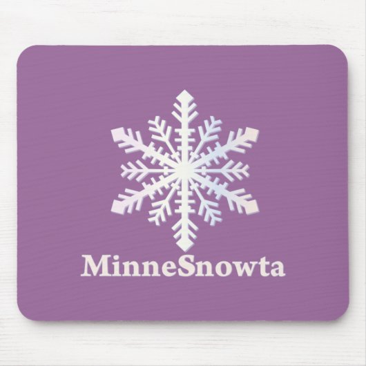 MinneSnowtaとスノーフレーク マウスパッド (正面)