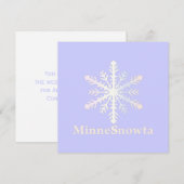 MinneSnowtaとスノーフレーク 招待状 (正面/裏面)