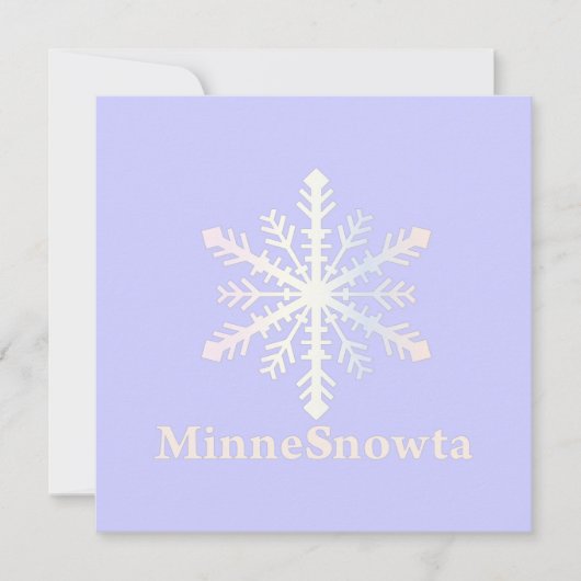 MinneSnowtaとスノーフレーク 招待状 (正面)