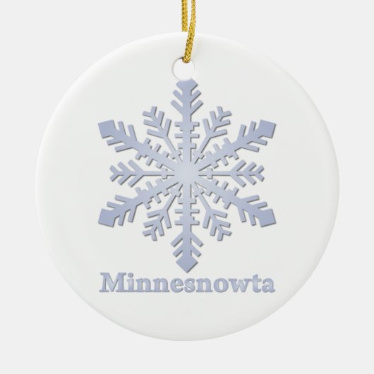 Minnesnowtaの雪片 セラミックオーナメント (正面)