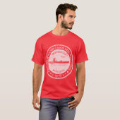 Minnesota Boundary Waters Vintage Style Stamp Whit Tシャツ (正面フル)