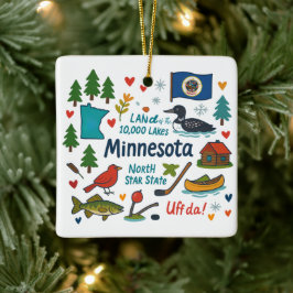 Minnesota Custom Family Trip Christmas セラミックオーナメント
