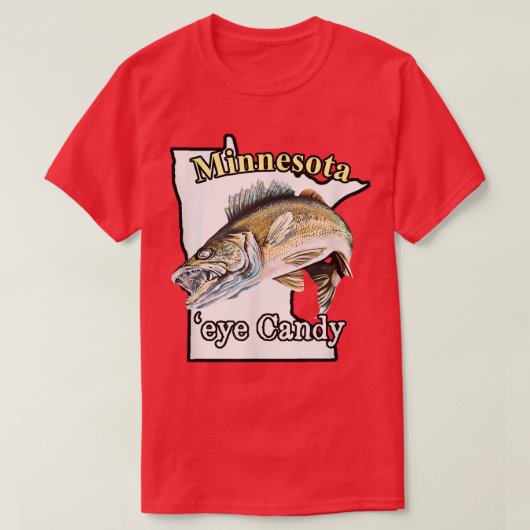 Minnesota 'Eye Candy Funny Walleye 811 Tシャツ (デザイン正面)