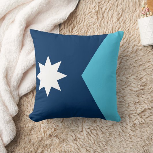 Minnesota Flag American MoJo Pillow クッション (ブランケット)