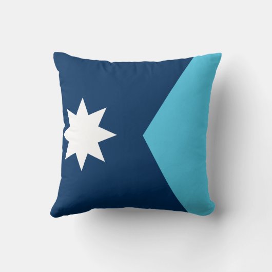 Minnesota Flag American MoJo Pillow クッション (裏面)