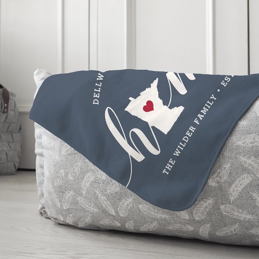 Minnesota Home State Personalized シェルパブランケット