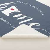 Minnesota Home State Personalized シェルパブランケット (3/4)