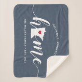 Minnesota Home State Personalized シェルパブランケット (正面)