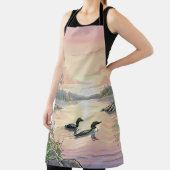 Minnesota Lake Sunset with Loons, Apron エプロン (インサイチュ)
