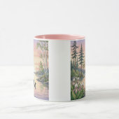 Minnesota Lake Sunset with Loons, Coffee Mug マグカップ (中央)