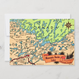 Minnesota Lakes Map Card サンキューカード