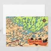 Minnesota Lakes Map Card サンキューカード (正面/裏面)