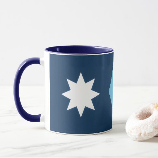 Minnesota New State Flag North Star MN マグカップ (ドーナツ)