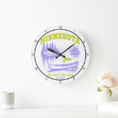 Minnesota North Star State Lake  ラージ壁時計 (ホーム)