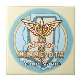 Minnesota Nurse Caduceus Tile タイル (正面)