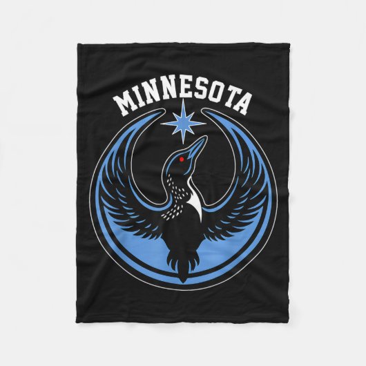 Minnesota Rebel Loon New Mn Artwork フリースブランケット (正面)