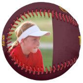 Minnesota Rouge Jaune Personnalisé 2 photos ソフトボール (正面左)