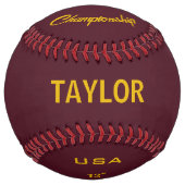 Minnesota Rouge Jaune Personnalisé 2 photos ソフトボール (正面)