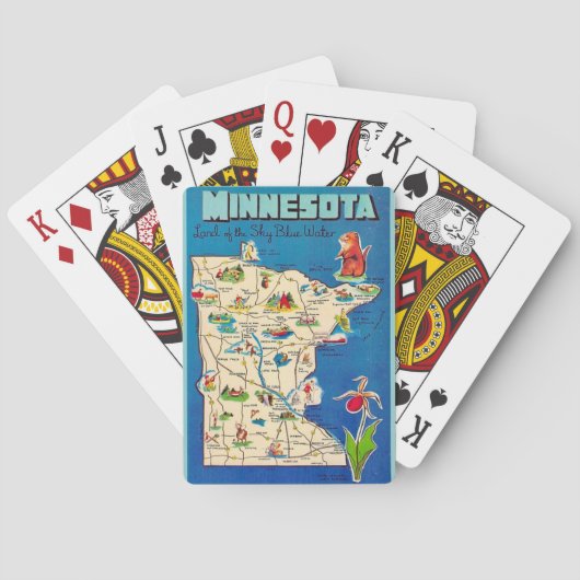 Minnesota Sky Blue Water Playing Cards トランプ (裏面)