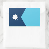 Minnesota state new flag symbol USA America 長方形シール (バッグ)