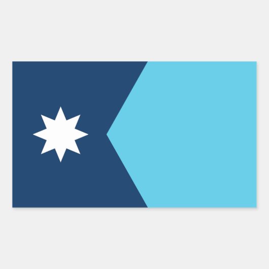 Minnesota state new flag symbol USA America 長方形シール (正面)