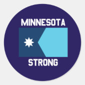 Minnesota Strong Sticker ラウンドシール (正面)