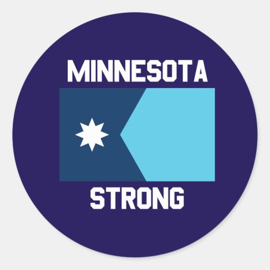 Minnesota Strong Sticker ラウンドシール (正面)