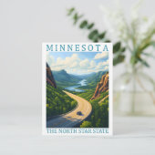 Minnesota the North Star State USA Travel Place ポストカード (スタンド正面)