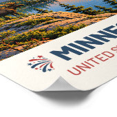 Minnesota USA – Vintage Travel Poster ポスター (角)