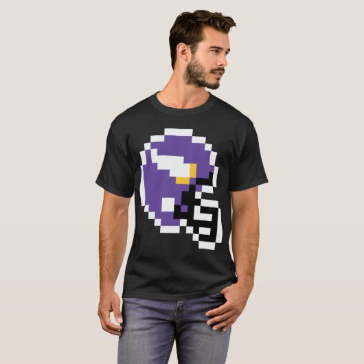 Minnesota Vikings 8bit Helmet Only Tシャツ (正面フル)