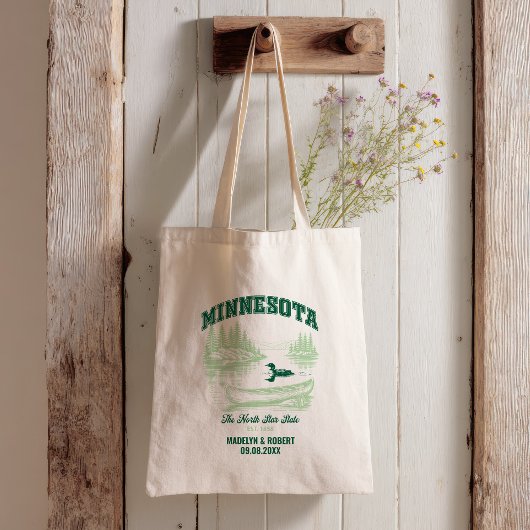 Minnesota Wedding Welcome Bag, State Love トートバッグ
