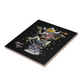 Minnieのバイクもしくは自転車に乗る人 タイル (側面)