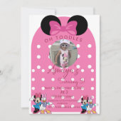 Minnie Mouse birthday invitations theme 招待状 (正面)