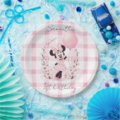 Minnie Mouse Editable name paper plates ペーパープレート (パーティー)
