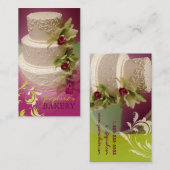 minniemayウエディングケーキの渦巻+シュンラン属 名刺 (正面/裏面)