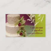 minniemayウエディングケーキの渦巻+シュンラン属 名刺 (裏面)