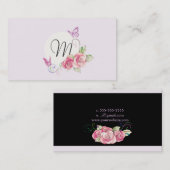 minniemayモノグラムのバラ 名刺 (正面/裏面)
