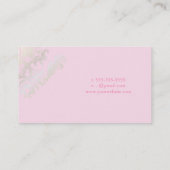 minniemay銀製のダマスク織のピンク+黒 名刺 (裏面)