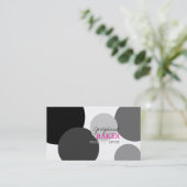 minniemay diy色か黒+白い点 名刺 (スタンド正面)