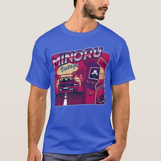 Minoru オーダーメイド レトロゲーマー 80年代 90年代 tシャツ (正面)