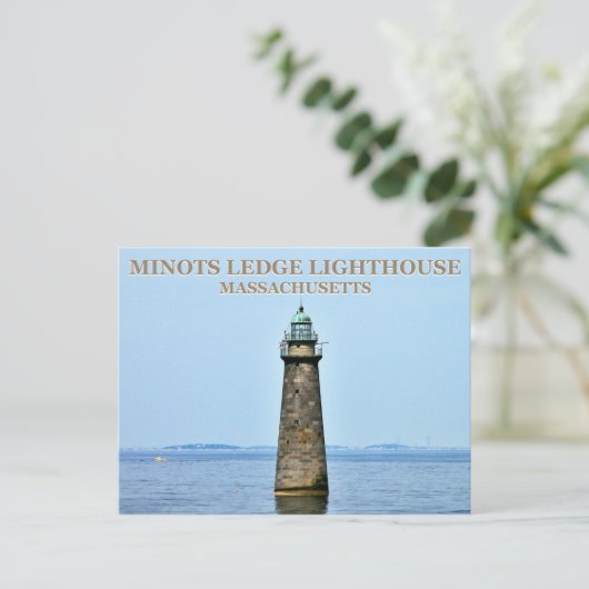 Minots Ledge Light house, Massachusettsはがき ポストカード (スタンド正面)